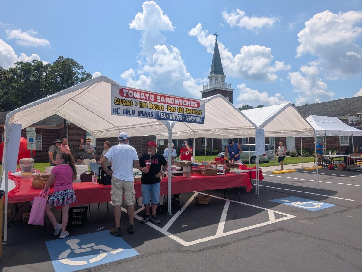 Woodleaf Tomato Festival tomato sandwich tents from Woodleaf Tomato Festival Facebook page