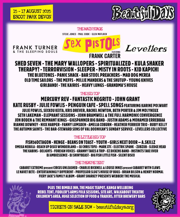 Line up announced for Beautiful Days