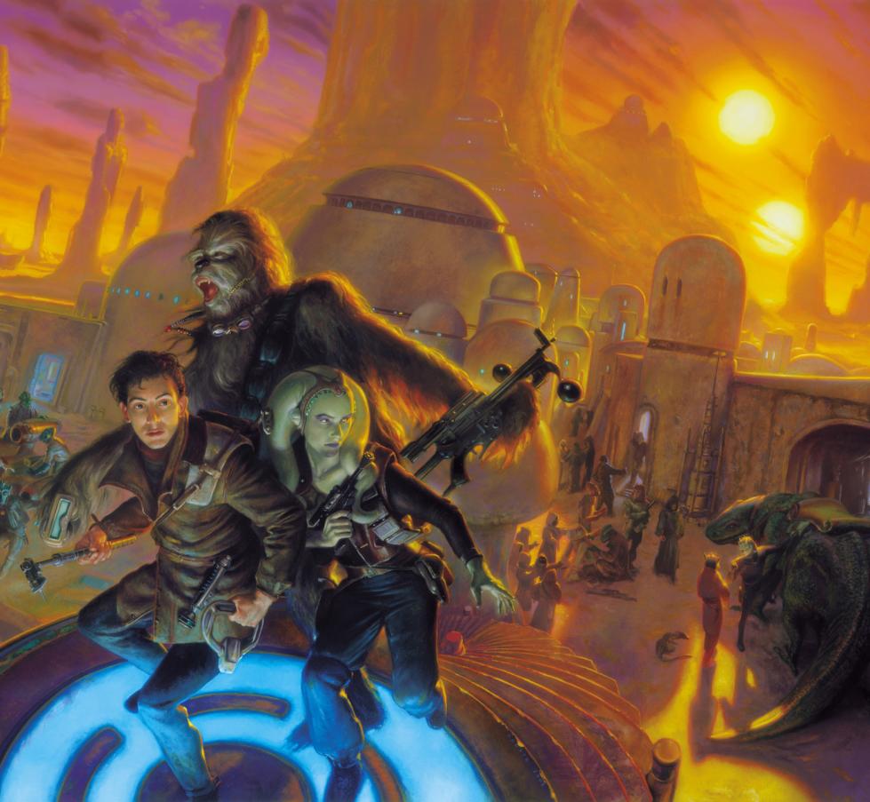 Donato Giancola, Star Wars Galaxies, 2003, oil on panel, 45 x 57 in. framed