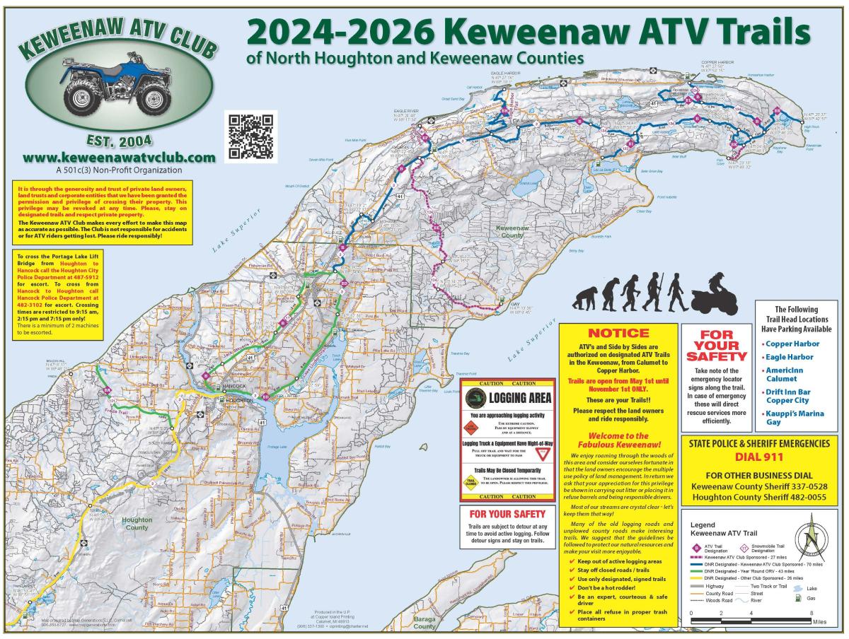 Keweenaw ATV Map 2024-2026