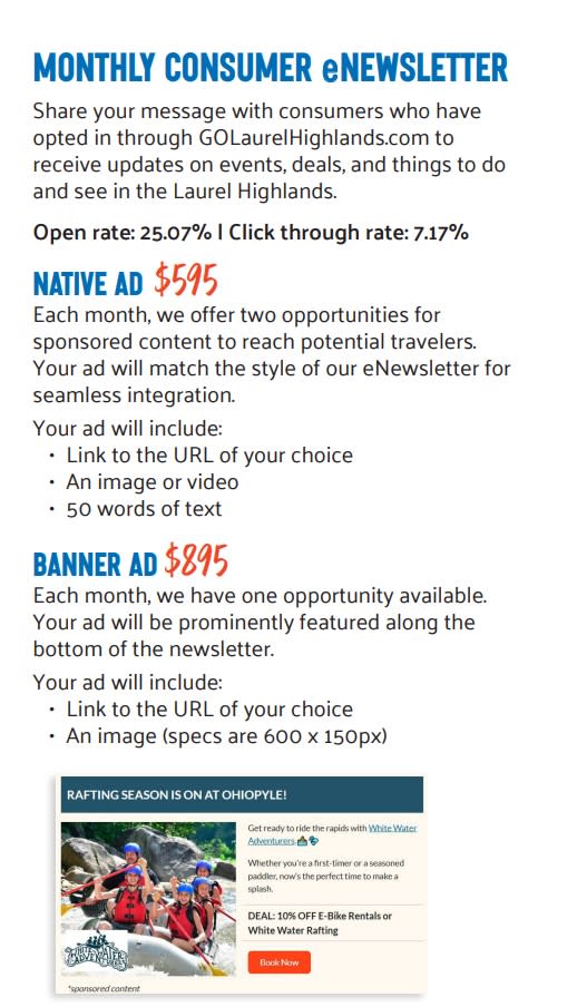 Consumer eNewsletter marketing opps