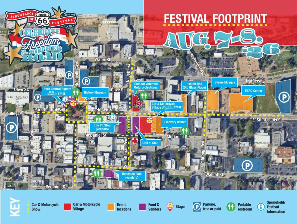 Birthplace of Route 66 Festival Map 2026