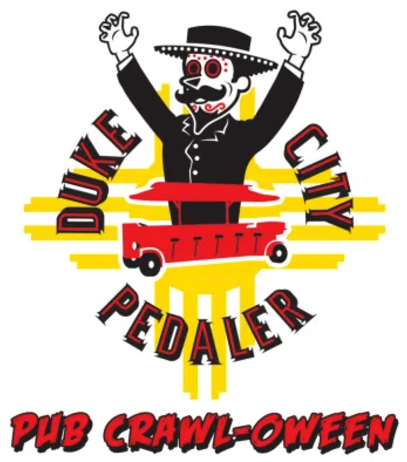 Logo for the Duke City Pedaler Pub Crawl-oween