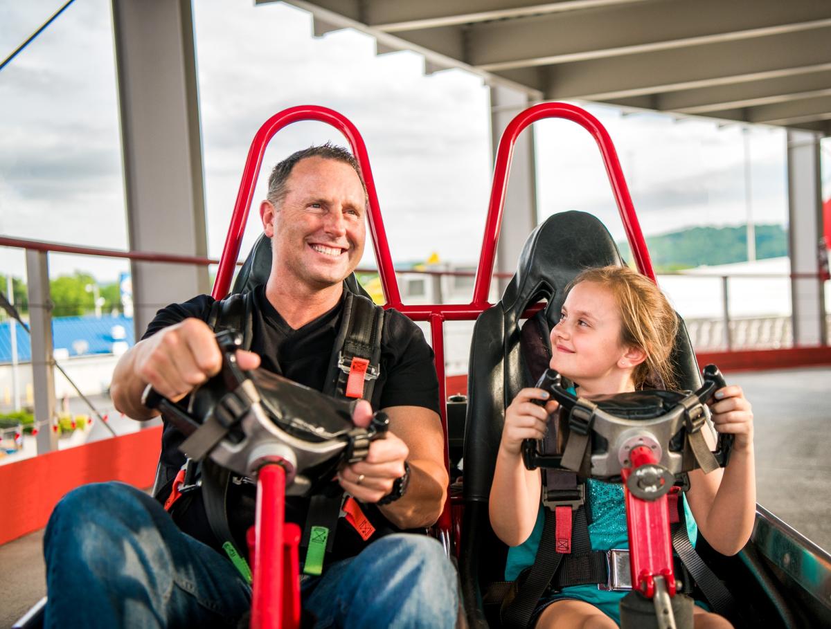 The Tracks Family Fun Park Father Daughter Dad Family Attraction Hero