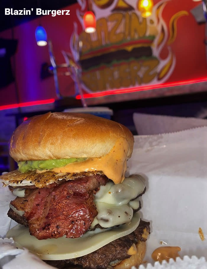 Burger from Blazin' Burgerz in Ypsilanti, MI