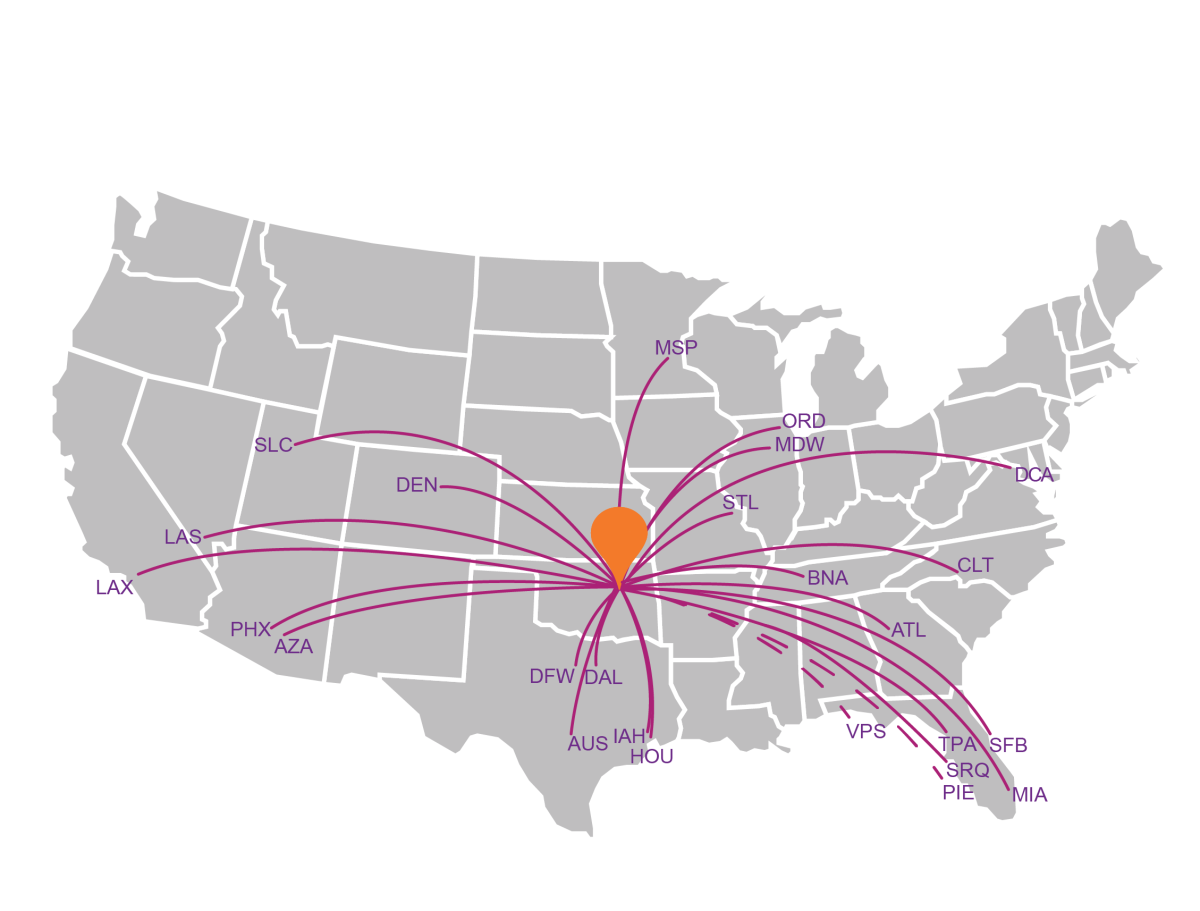 Direct Flights | Tulsa International Airport