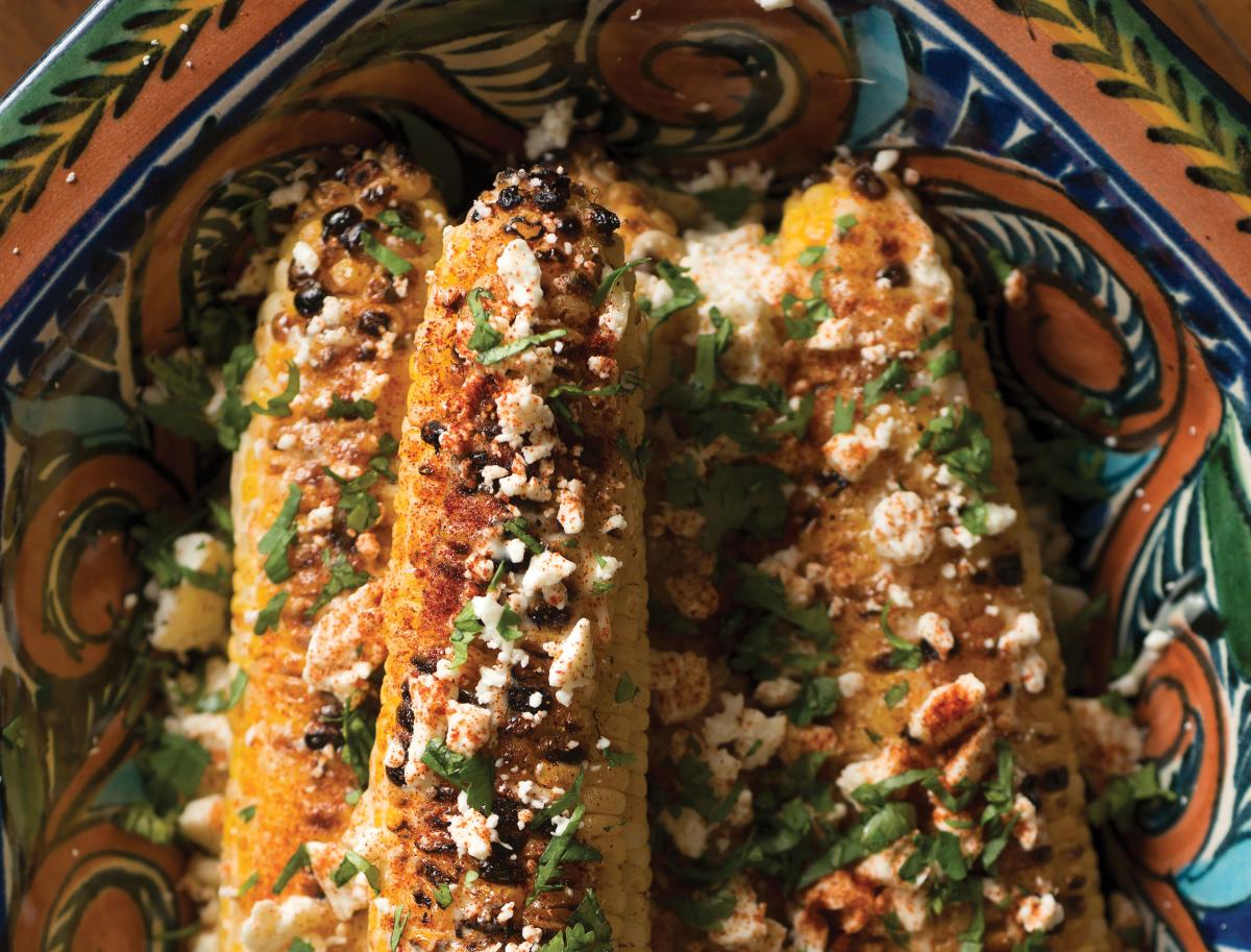 Grilled Corn with Crumbled Tucumcari Cheese