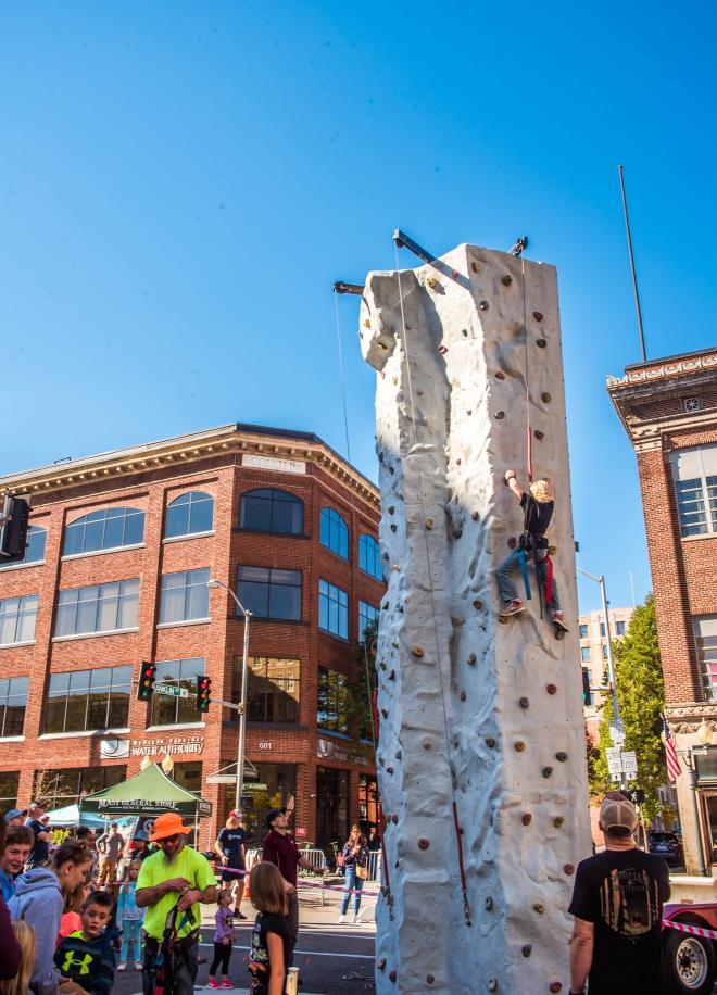 Climbing Wall - Roanoke GO Outside Festival - Downtown Roanoke