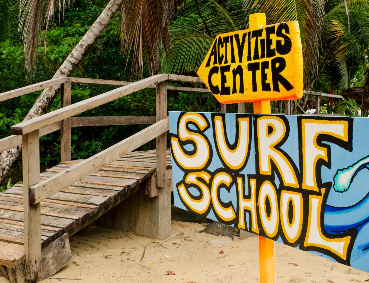 Surf School sign
