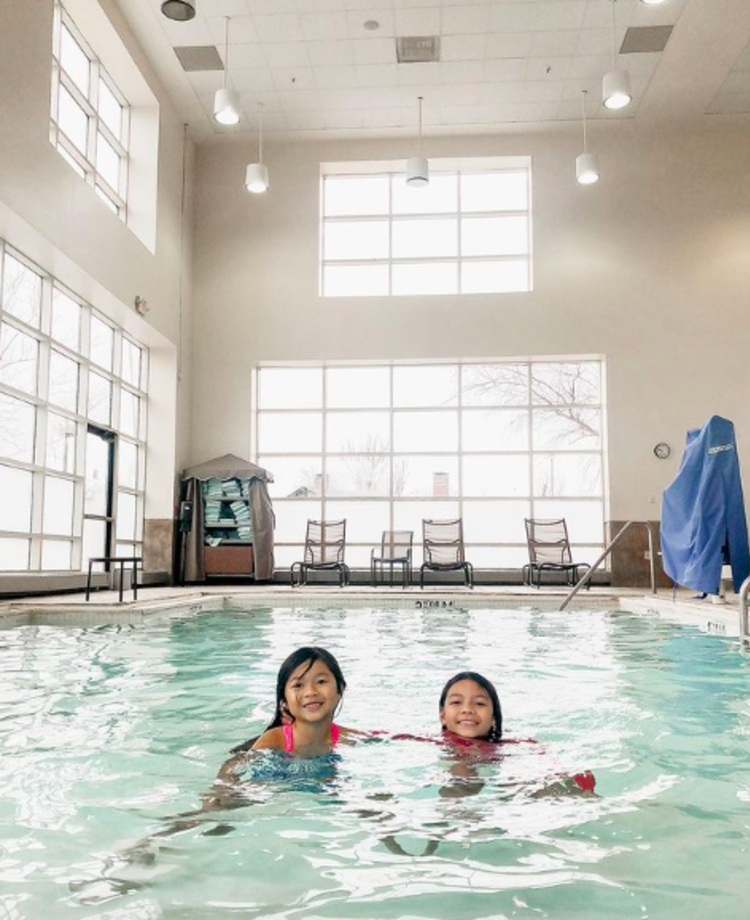 Children swimming in the pool at The Westin Princeton.