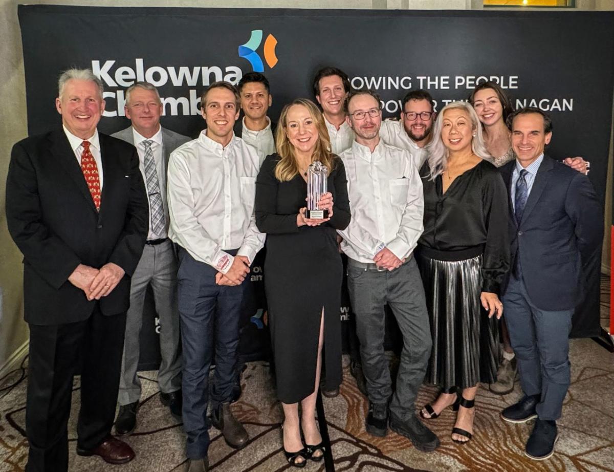 Big White Team accepting Excellence in Tourism Awards