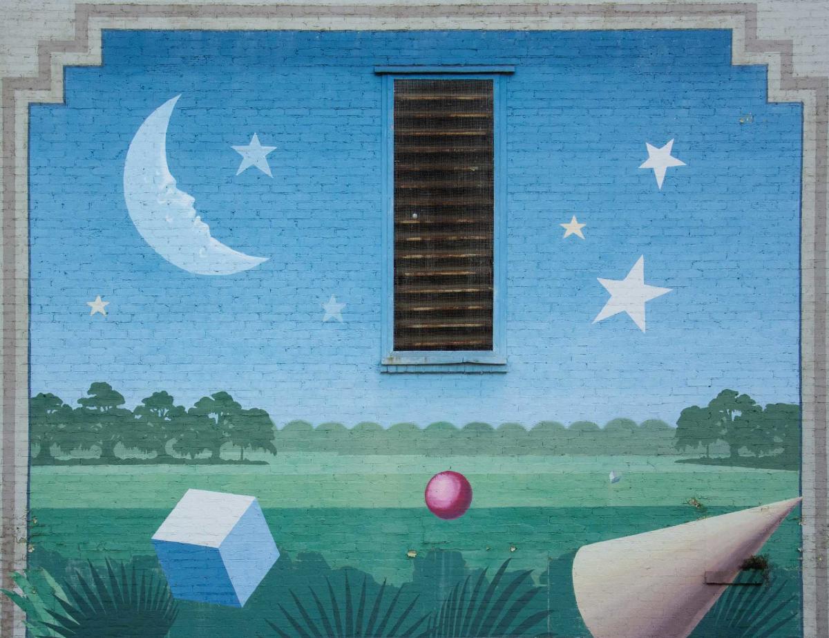 Mural by Robert Dafford titled "Stereo Prairie"