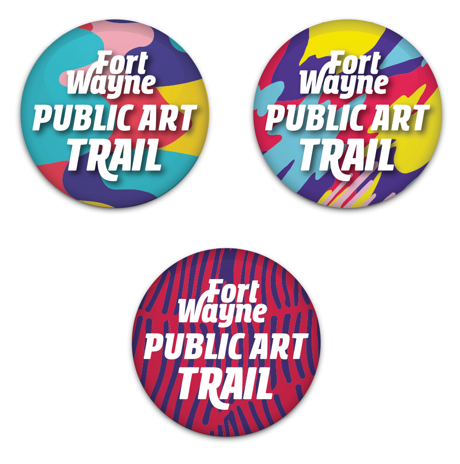 Fort Wayne Public Art Trail button options