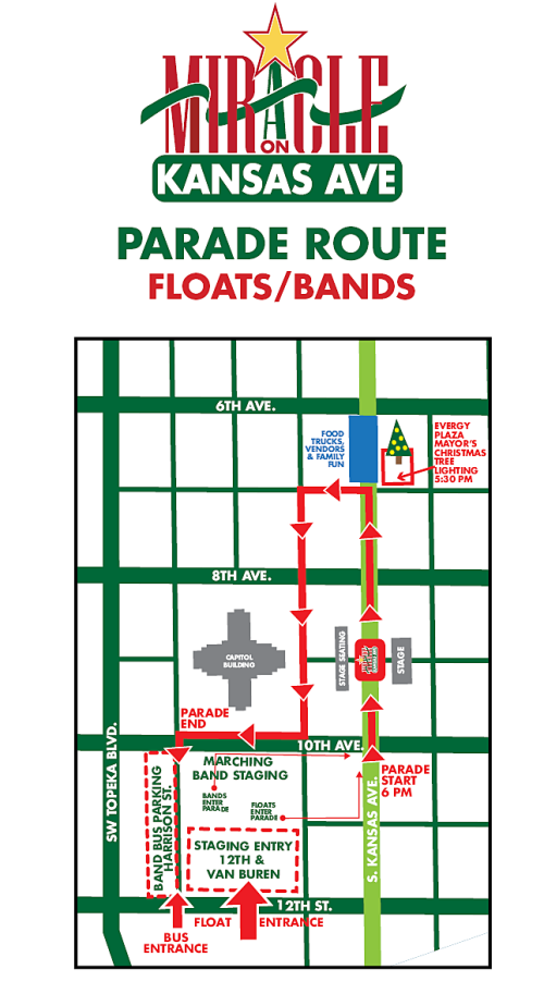 2024 Miracle on Kansas Avenue Parade Route - Floats & Bands