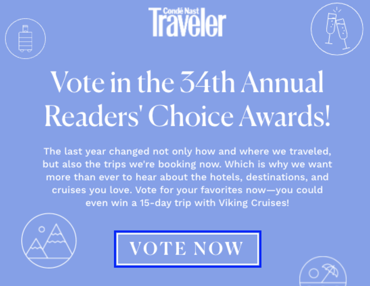 Conde Nast Readers' Choice 2021
