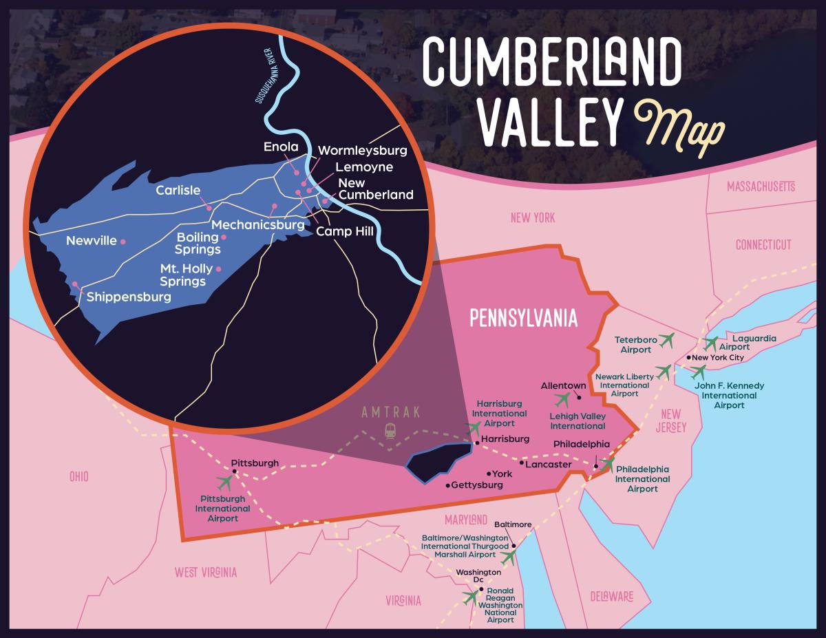 Cumberland Valley Map - Where the Week Ends