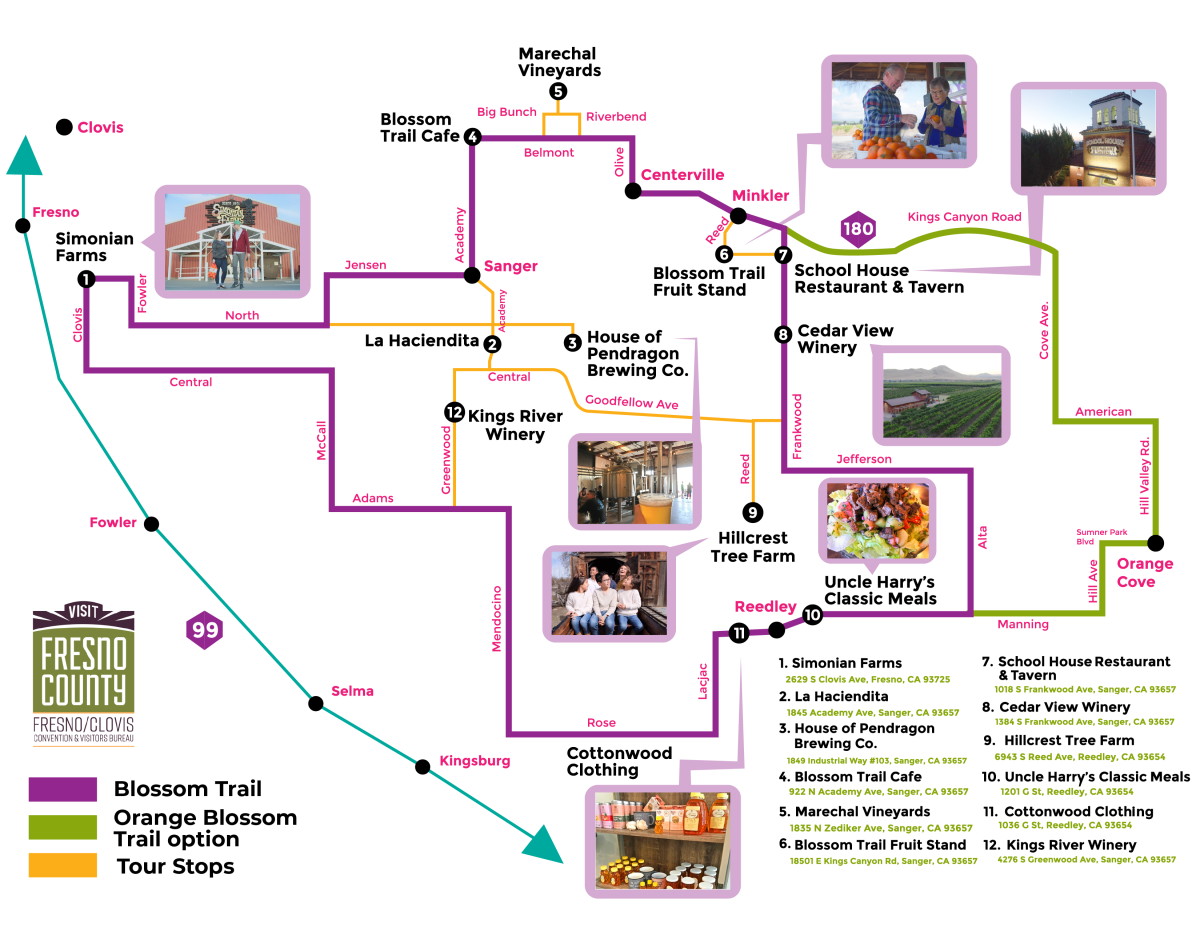 blossom trail map itinerary 2022 updated
