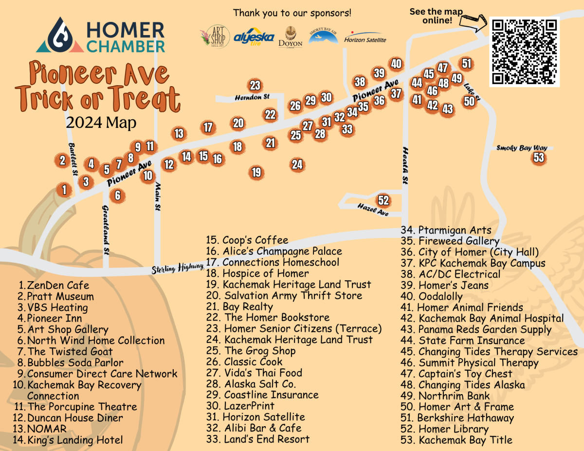 Visual Map for the 2024 Pioneer Avenue Trick or Treat