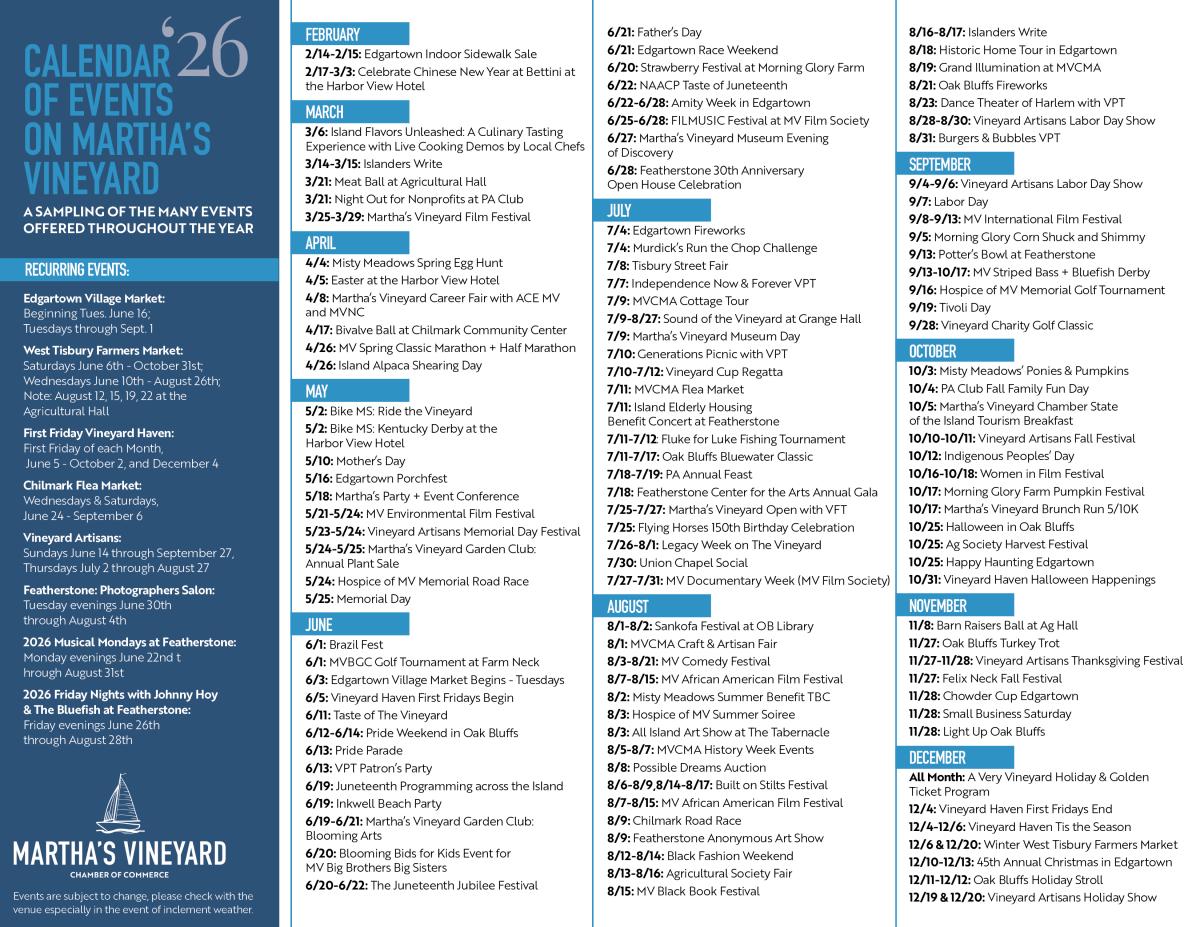 Calendar of Events