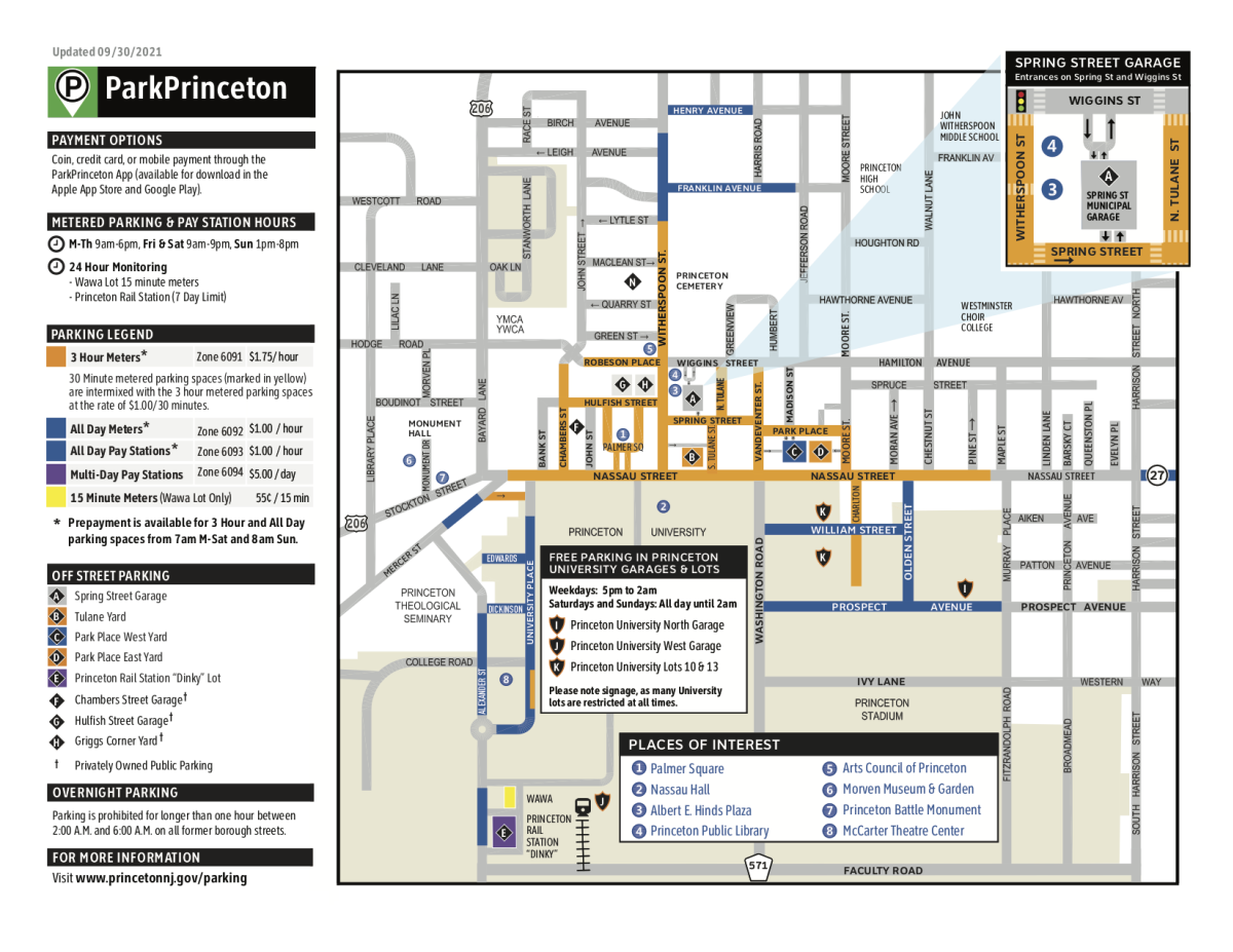 Princeton Off Streets Parking Map
