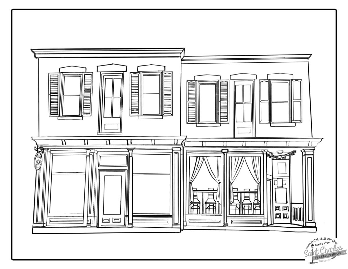 Picasso's Coffee House Coloring Page