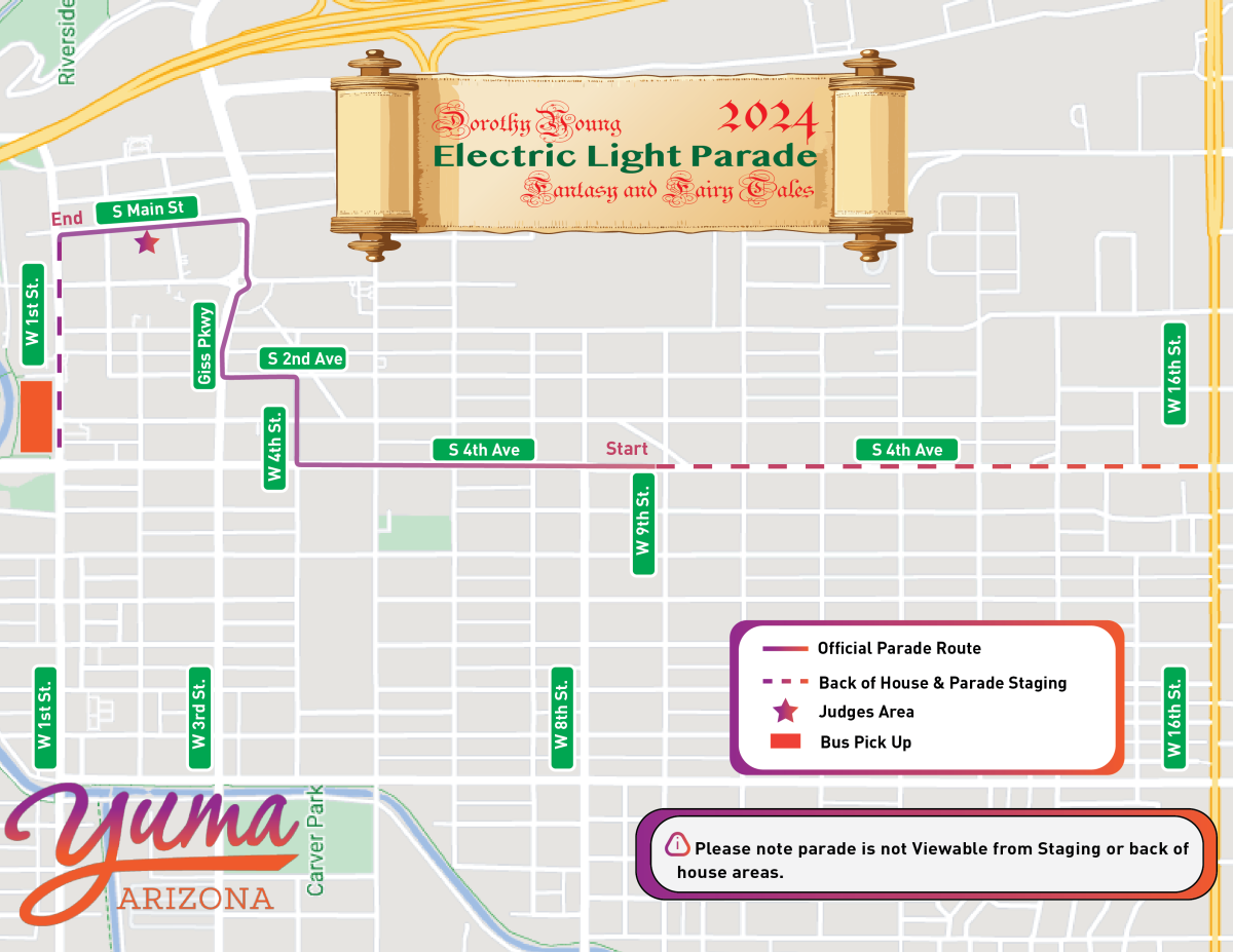 2024 Electric Light Parade Route Map