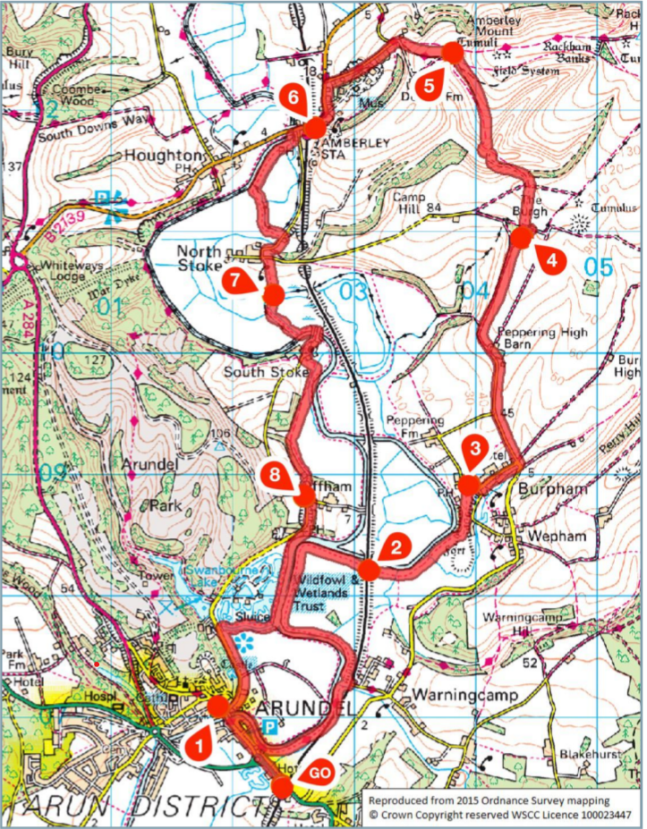 Arundel & Amberley Map