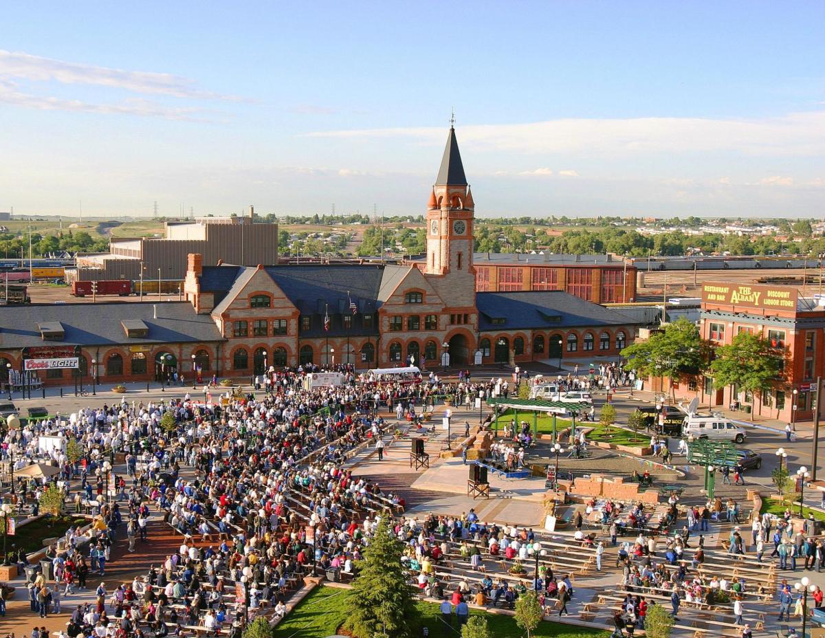 Crowds gather at Cheyenne Depot Plaza for family-friendly events, a fun thing to do with the family.