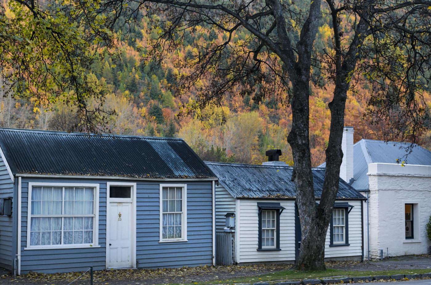 Arrowtown cottages in Autumn