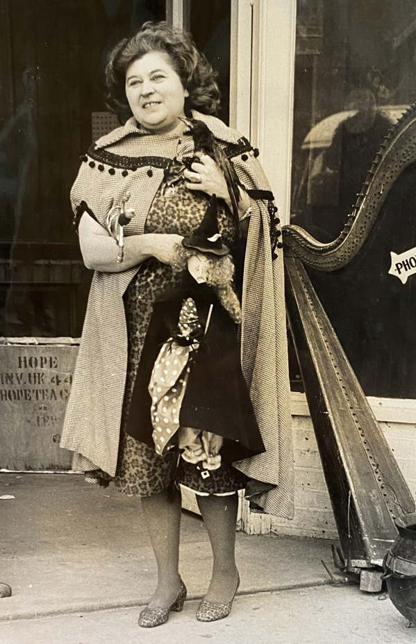 Sybil Leek Outside her Shop