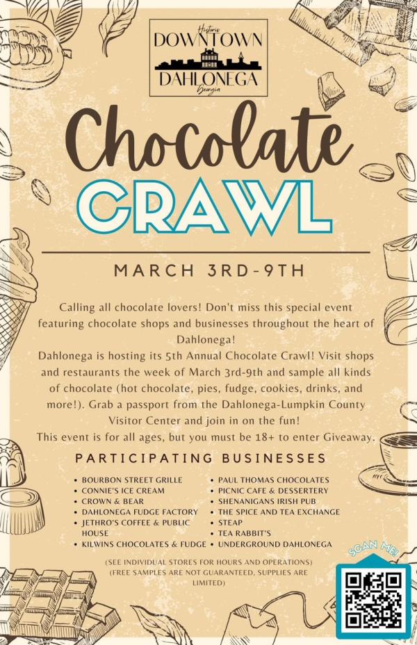 2025 chocolate crawl poster