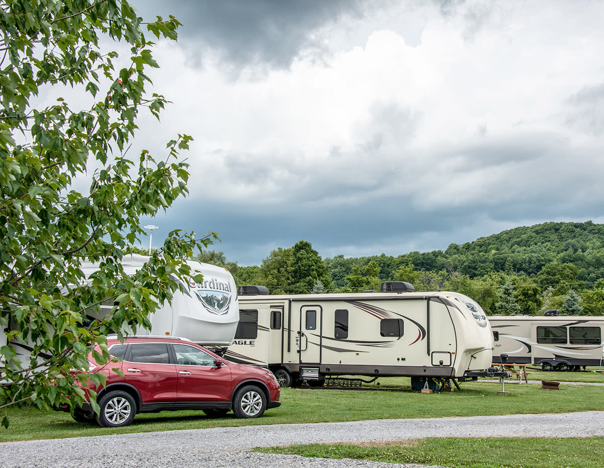 RVs parked at Cider House Campground