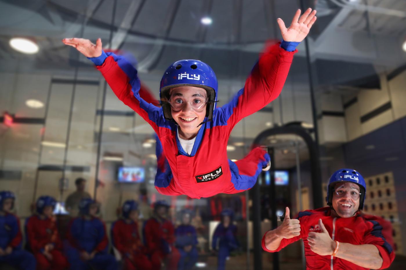 Kids fun at iFly indoor skydiving