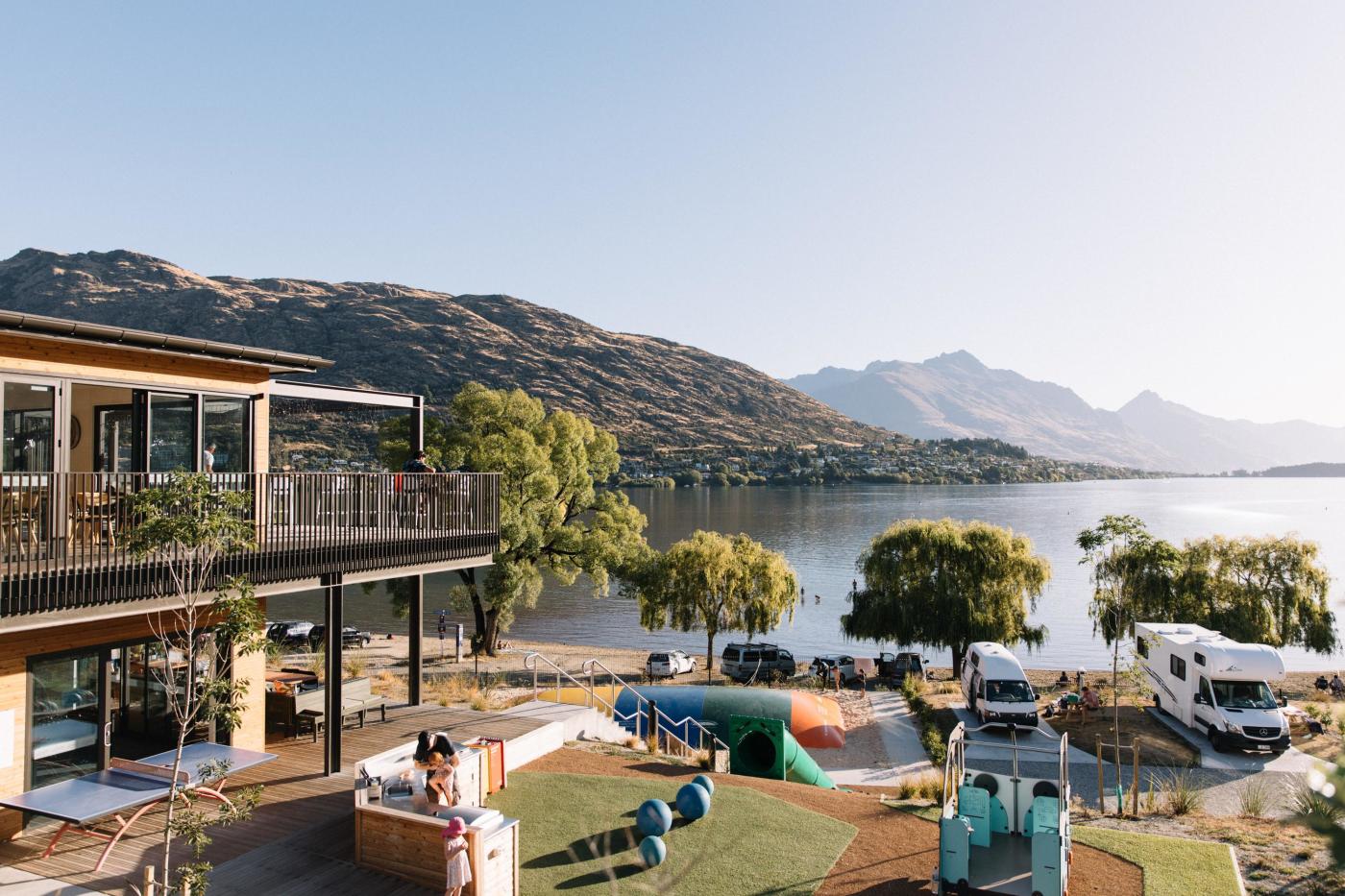 Driftaway Holiday Park view overlooking the lake