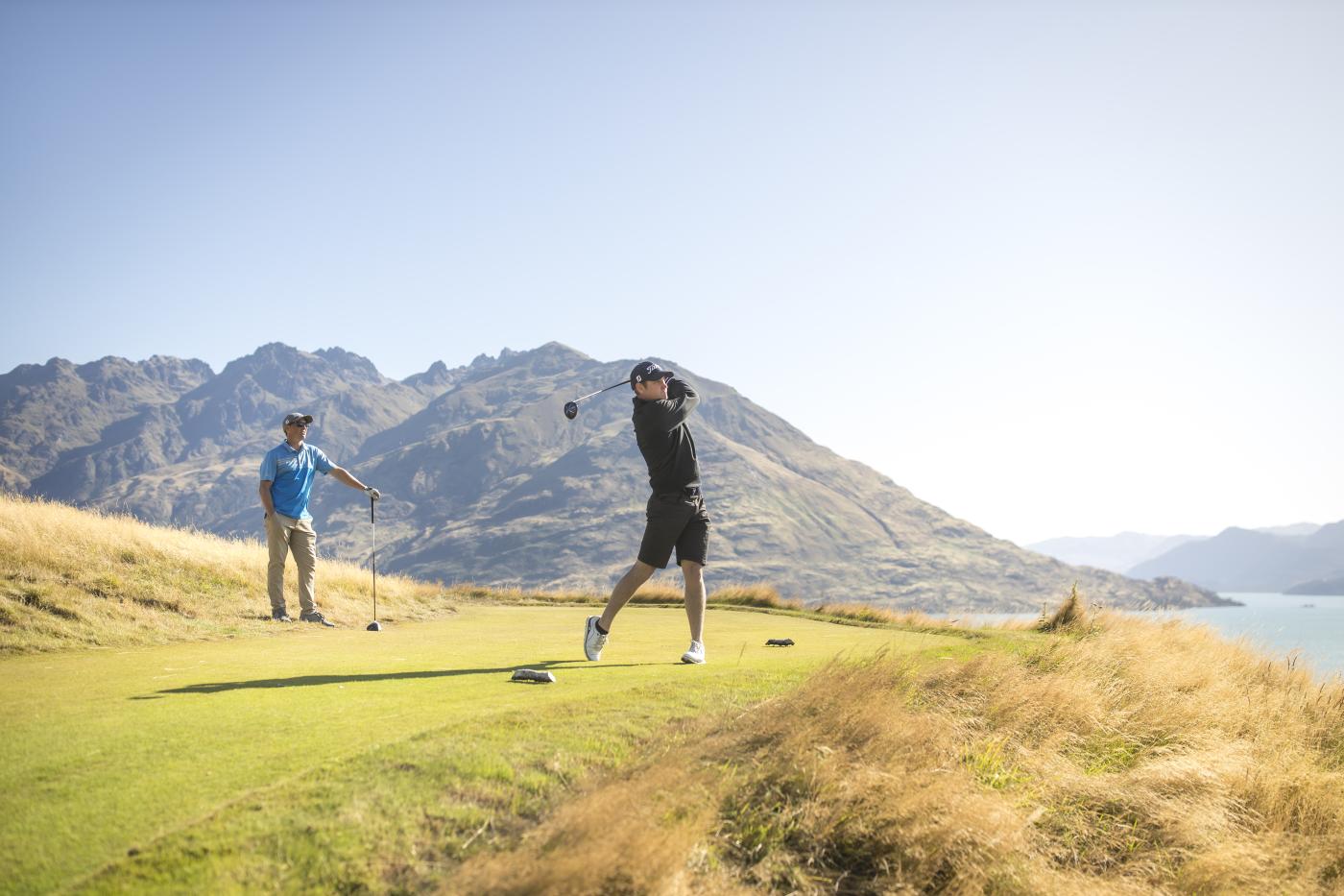 Friends Golfing at Jacks Point in Summer