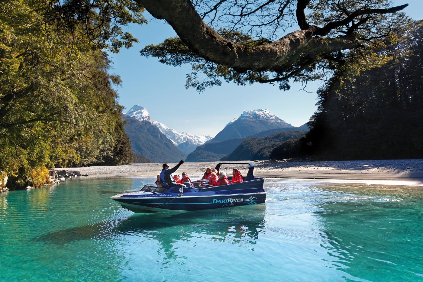 Jet båd på Dart River Glenorchy