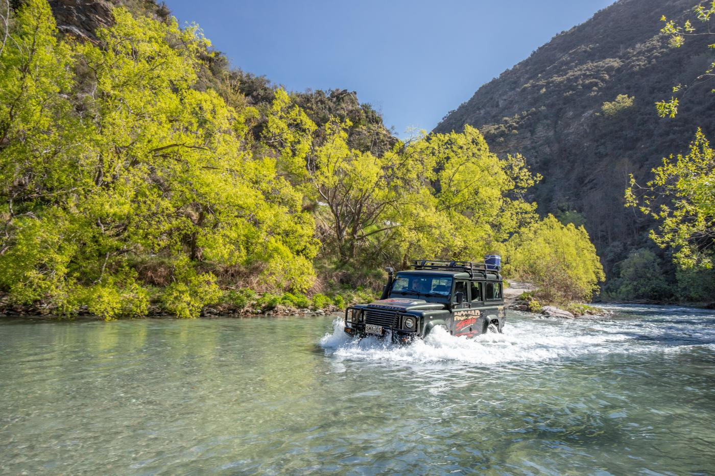 Nomad Safaris 4WD adventure river crossing