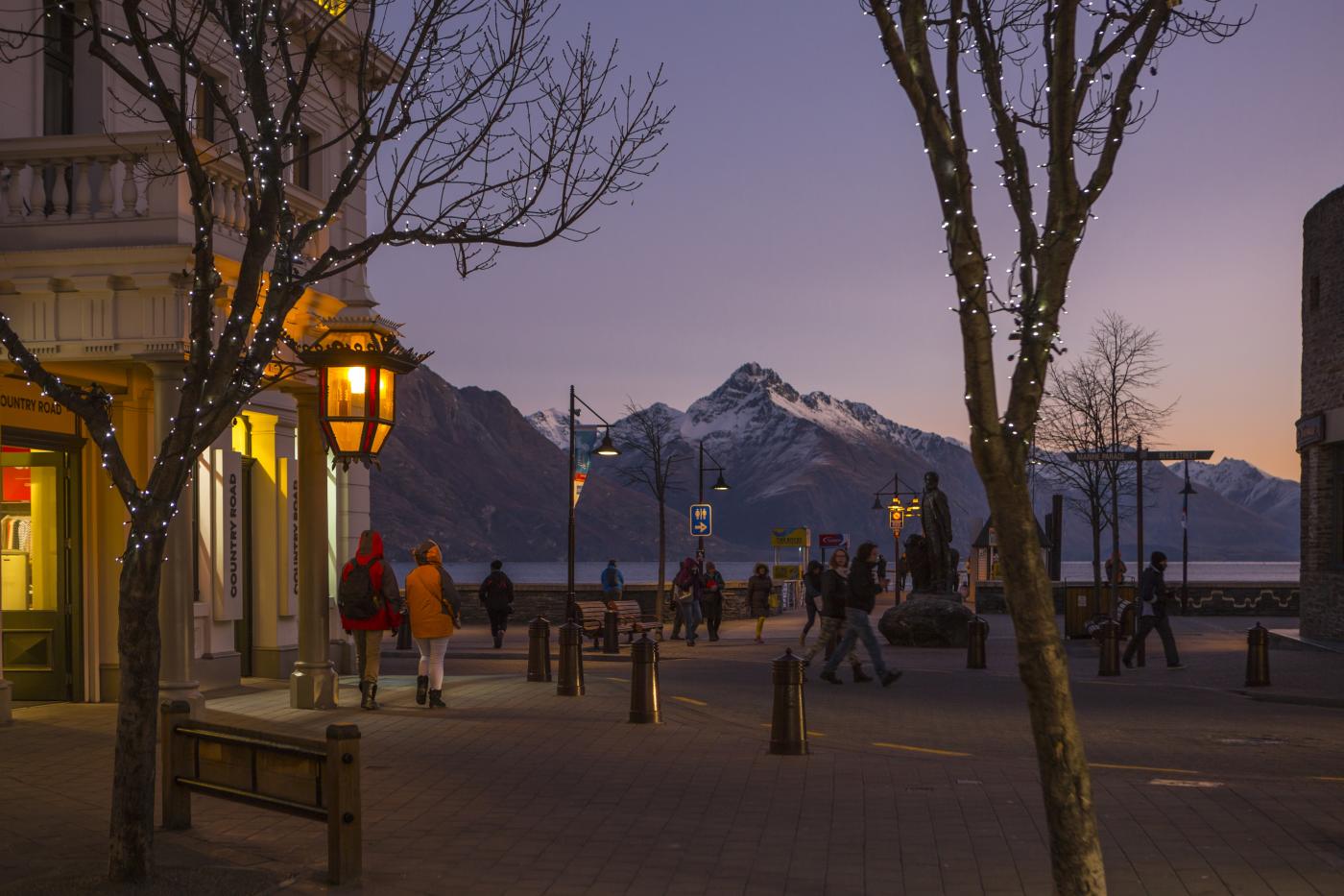 View of The Mall at Night with view of mountains