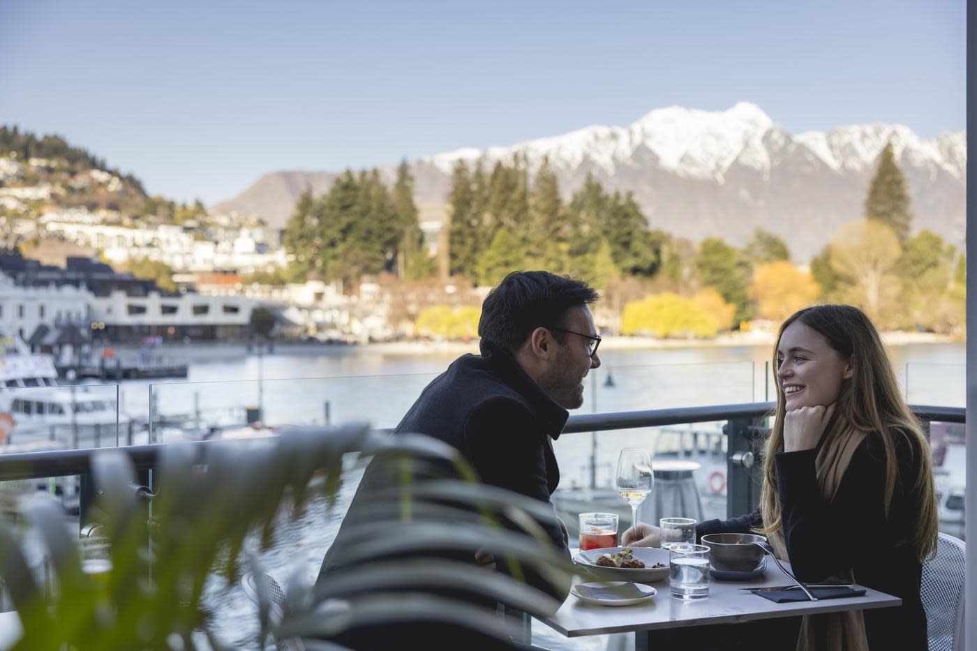 Two people dining at Boardwalk Restaurant