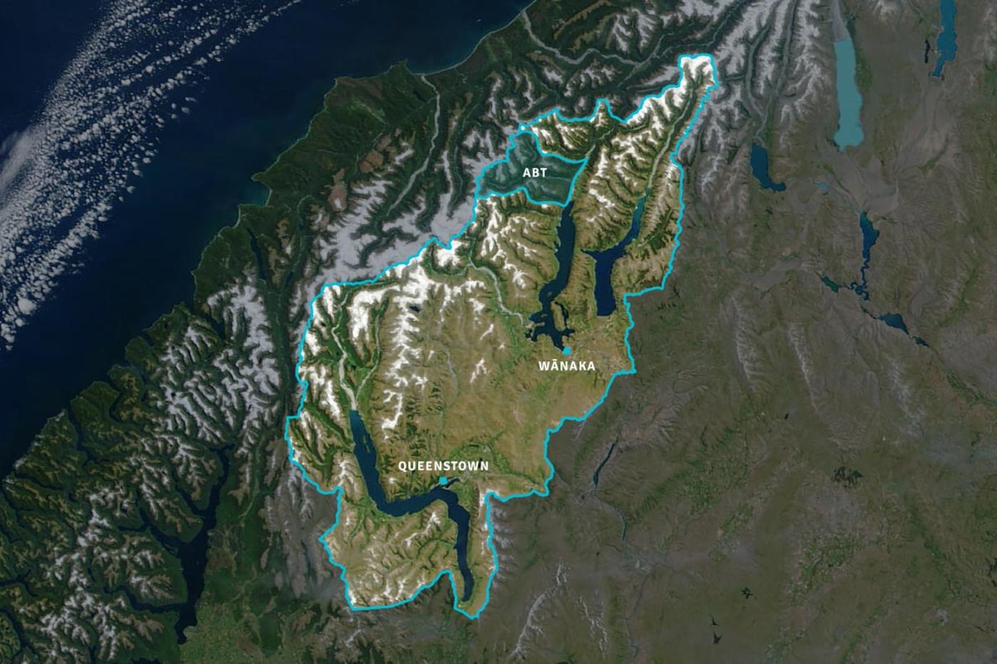 Map of the Southern Lakes Sanctuary's Project Area