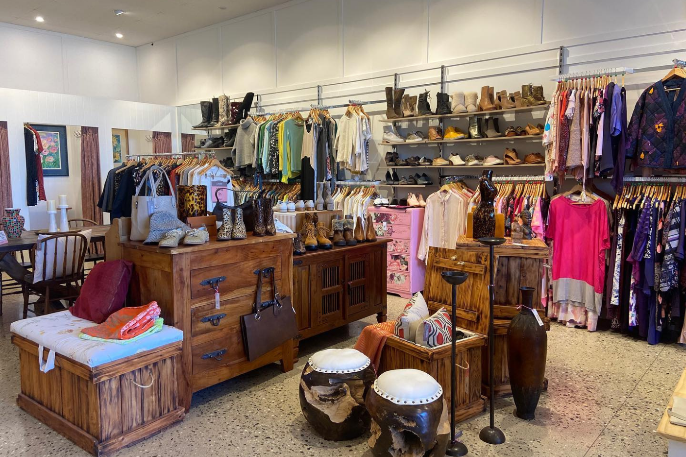 Interior of The Walk In Wardrobe shop Queenstown