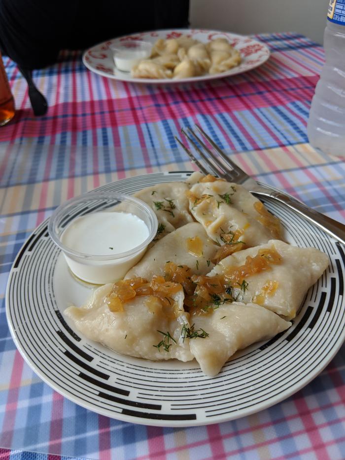 Pierogi at Black Forest Deli in Bethlehem, Pa.