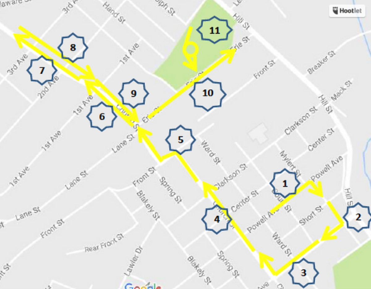 St Ubaldo Running of the Saints Map