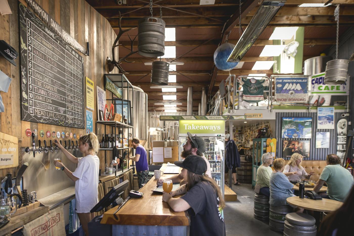 Eclectic interior of Altitude Brewing