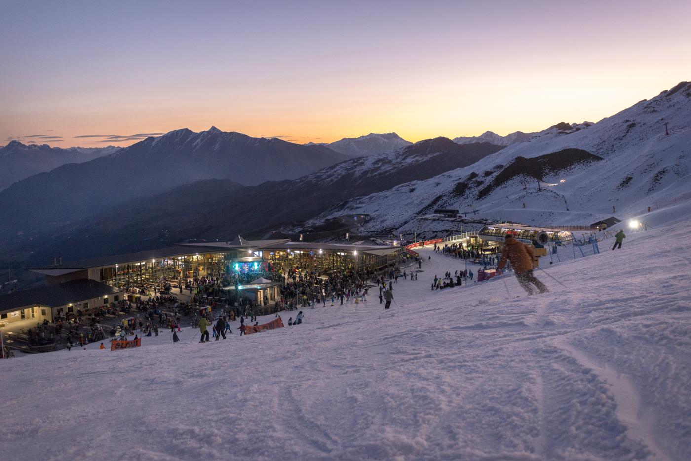 Night Skiing up Coronet Peak