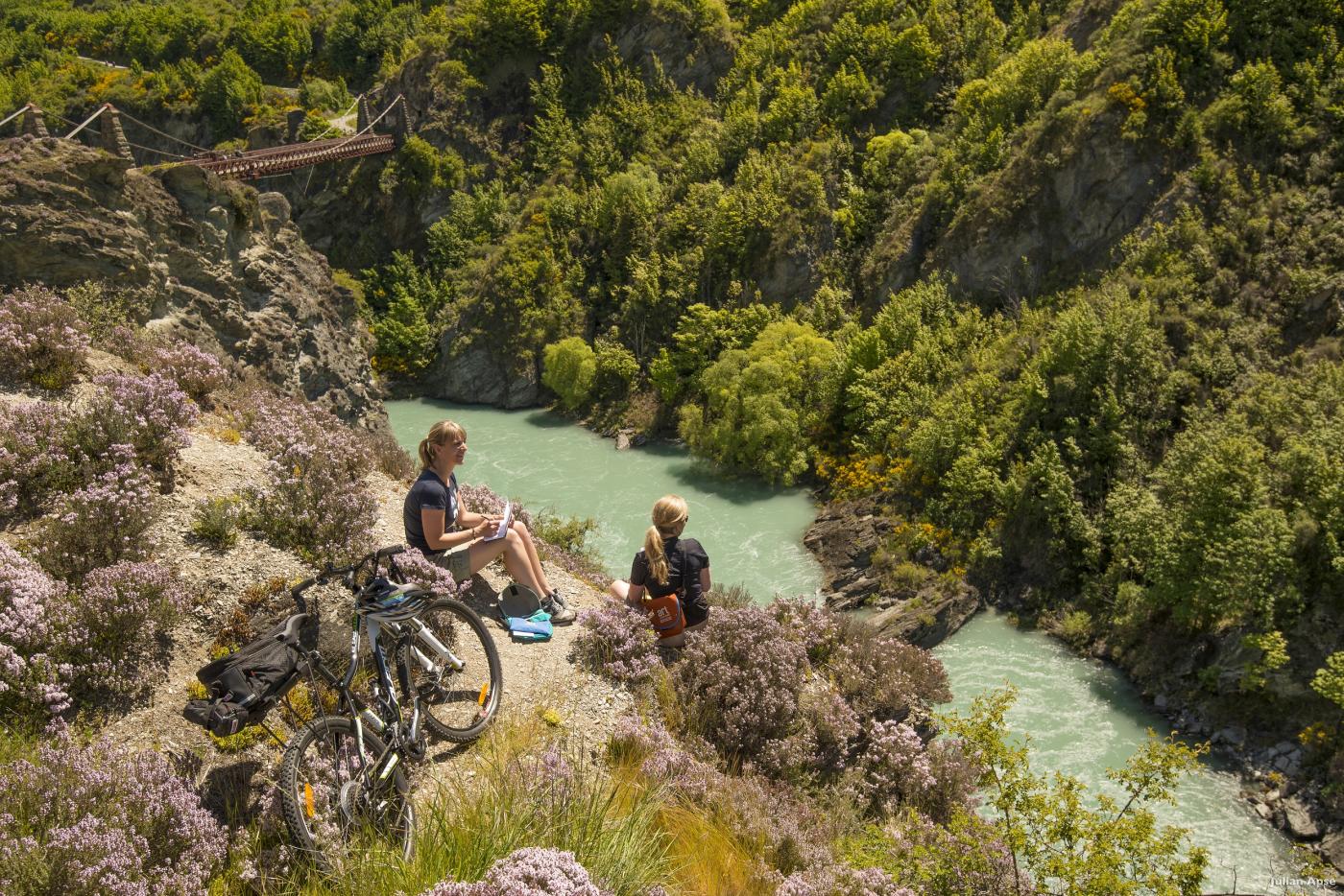 Queenstown Trail Overlooking historic Kawarau Bridge Arrow River Bridge Ride credit Julian Apse