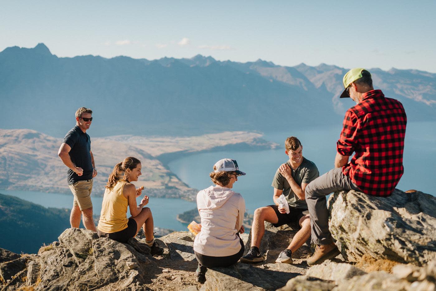 People at Ben Lomond Summit with Skyline Guided Walks