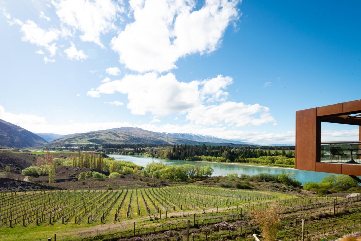 Te Kano Estate Winery, Central Otago overlooking the vines