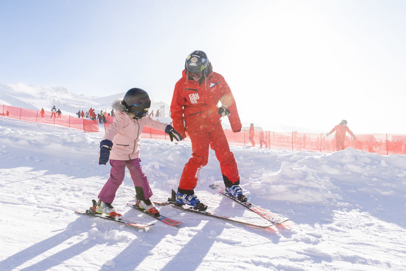 Cardrona Ski Instructor with a child during a lesson