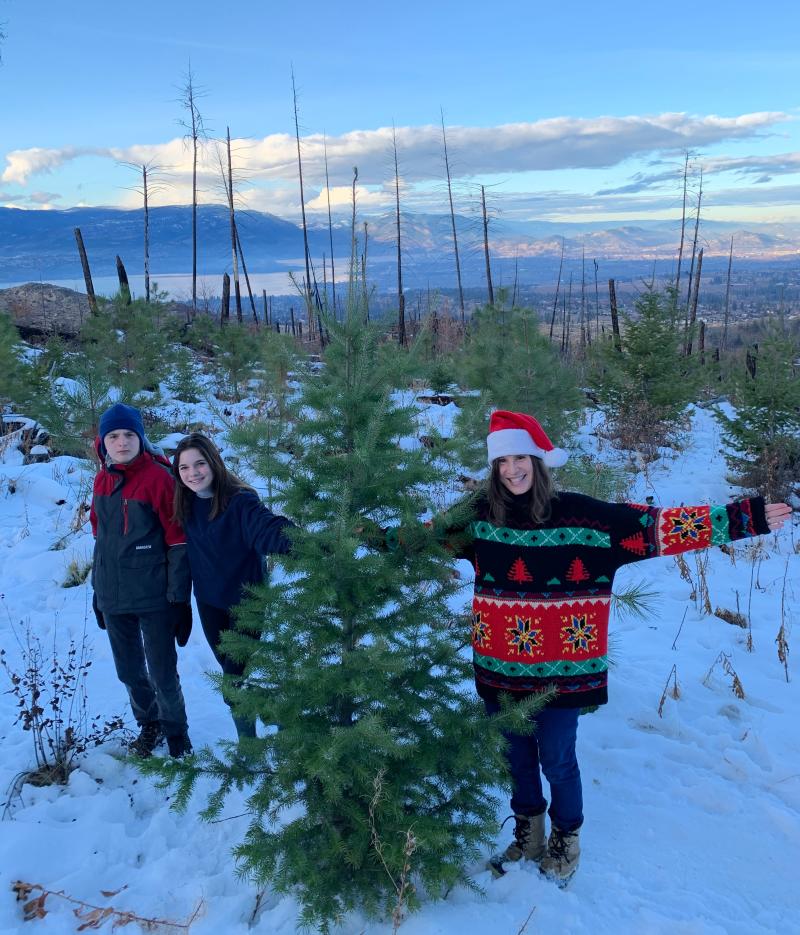 Christmas Tree Hunting, Lisa Kadane and Family